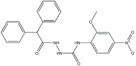 1-[(2,2-diphenylacetyl)amino]-3-(2-methoxy-4-nitrophenyl)urea Structure