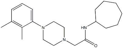 N-cycloheptyl-2-[4-(2,3-dimethylphenyl)piperazin-1-yl]acetamide 구조식 이미지