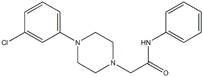 2-[4-(3-chlorophenyl)piperazin-1-yl]-N-phenylacetamide Structure