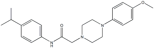 2-[4-(4-methoxyphenyl)piperazin-1-yl]-N-(4-propan-2-ylphenyl)acetamide 구조식 이미지