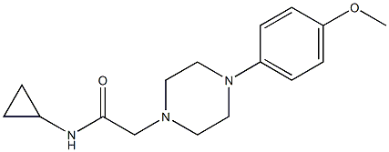 N-cyclopropyl-2-[4-(4-methoxyphenyl)piperazin-1-yl]acetamide 구조식 이미지