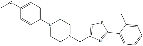 4-[[4-(4-methoxyphenyl)piperazin-1-yl]methyl]-2-(2-methylphenyl)-1,3-thiazole Structure