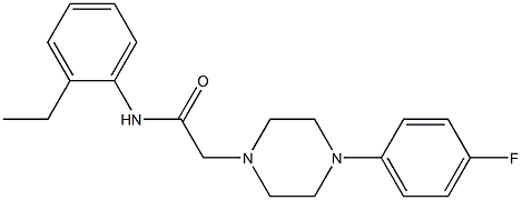 N-(2-ethylphenyl)-2-[4-(4-fluorophenyl)piperazin-1-yl]acetamide 구조식 이미지