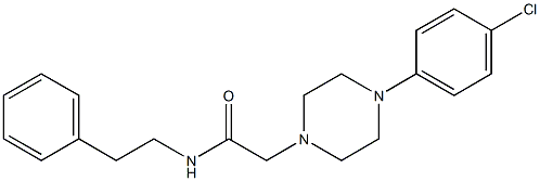 2-[4-(4-chlorophenyl)piperazin-1-yl]-N-(2-phenylethyl)acetamide Structure