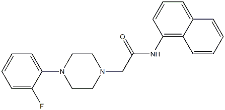 2-[4-(2-fluorophenyl)piperazin-1-yl]-N-naphthalen-1-ylacetamide 구조식 이미지