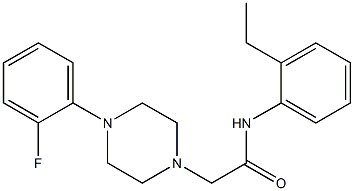 N-(2-ethylphenyl)-2-[4-(2-fluorophenyl)piperazin-1-yl]acetamide 구조식 이미지