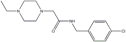 N-[(4-chlorophenyl)methyl]-2-(4-ethylpiperazin-1-yl)acetamide 구조식 이미지