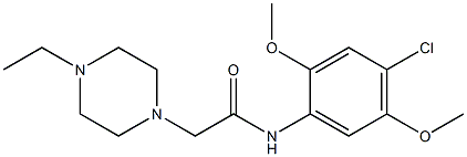 N-(4-chloro-2,5-dimethoxyphenyl)-2-(4-ethylpiperazin-1-yl)acetamide 구조식 이미지