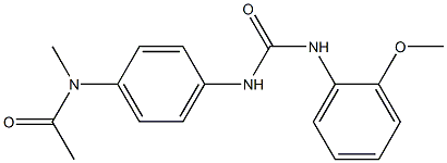 N-[4-[(2-methoxyphenyl)carbamoylamino]phenyl]-N-methylacetamide 구조식 이미지