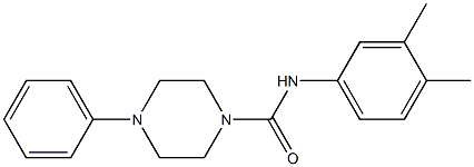 N-(3,4-dimethylphenyl)-4-phenylpiperazine-1-carboxamide 구조식 이미지
