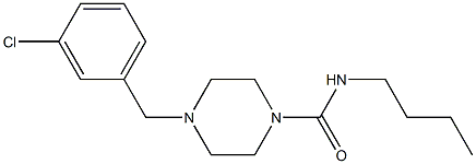 N-butyl-4-[(3-chlorophenyl)methyl]piperazine-1-carboxamide 구조식 이미지