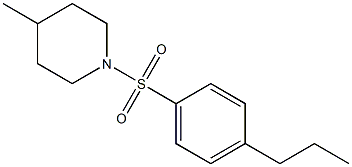 4-methyl-1-(4-propylphenyl)sulfonylpiperidine Structure