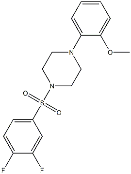 1-(3,4-difluorophenyl)sulfonyl-4-(2-methoxyphenyl)piperazine 구조식 이미지