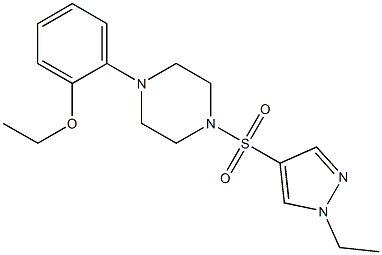 1-(2-ethoxyphenyl)-4-(1-ethylpyrazol-4-yl)sulfonylpiperazine Structure