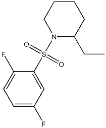 1-(2,5-difluorophenyl)sulfonyl-2-ethylpiperidine 구조식 이미지