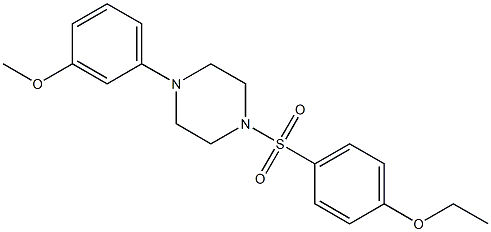 1-(4-ethoxyphenyl)sulfonyl-4-(3-methoxyphenyl)piperazine Structure