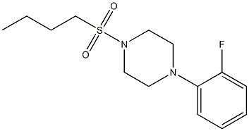 1-butylsulfonyl-4-(2-fluorophenyl)piperazine 구조식 이미지