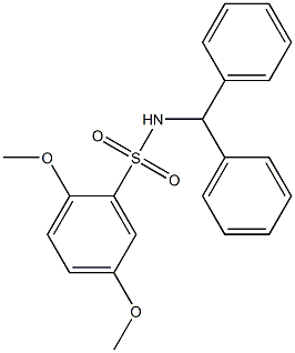 N-benzhydryl-2,5-dimethoxybenzenesulfonamide Structure