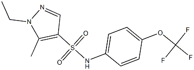 1-ethyl-5-methyl-N-[4-(trifluoromethoxy)phenyl]pyrazole-4-sulfonamide Structure