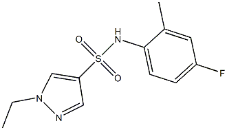 1-ethyl-N-(4-fluoro-2-methylphenyl)pyrazole-4-sulfonamide Structure
