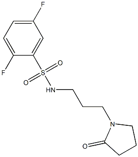 2,5-difluoro-N-[3-(2-oxopyrrolidin-1-yl)propyl]benzenesulfonamide 구조식 이미지