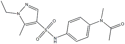 N-[4-[(1-ethyl-5-methylpyrazol-4-yl)sulfonylamino]phenyl]-N-methylacetamide 구조식 이미지