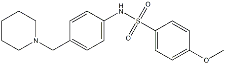 4-methoxy-N-[4-(piperidin-1-ylmethyl)phenyl]benzenesulfonamide 구조식 이미지