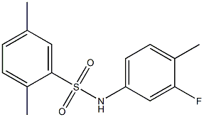 N-(3-fluoro-4-methylphenyl)-2,5-dimethylbenzenesulfonamide 구조식 이미지