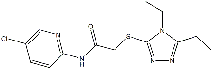 N-(5-chloropyridin-2-yl)-2-[(4,5-diethyl-1,2,4-triazol-3-yl)sulfanyl]acetamide Structure