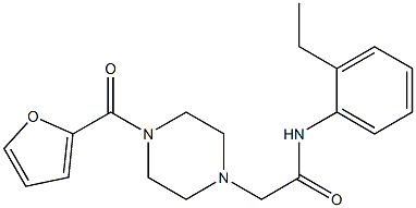 N-(2-ethylphenyl)-2-[4-(furan-2-carbonyl)piperazin-1-yl]acetamide 구조식 이미지