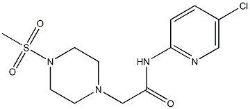 N-(5-chloropyridin-2-yl)-2-(4-methylsulfonylpiperazin-1-yl)acetamide 구조식 이미지