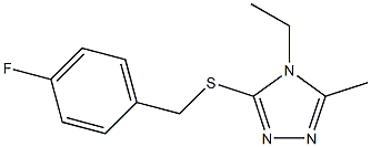 4-ethyl-3-[(4-fluorophenyl)methylsulfanyl]-5-methyl-1,2,4-triazole Structure