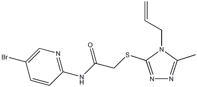 N-(5-bromopyridin-2-yl)-2-[(5-methyl-4-prop-2-enyl-1,2,4-triazol-3-yl)sulfanyl]acetamide Structure