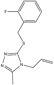 3-[(2-fluorophenyl)methylsulfanyl]-5-methyl-4-prop-2-enyl-1,2,4-triazole 구조식 이미지