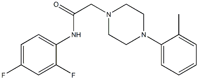 N-(2,4-difluorophenyl)-2-[4-(2-methylphenyl)piperazin-1-yl]acetamide Structure