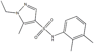 N-(2,3-dimethylphenyl)-1-ethyl-5-methylpyrazole-4-sulfonamide 구조식 이미지