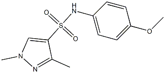 N-(4-methoxyphenyl)-1,3-dimethylpyrazole-4-sulfonamide Structure