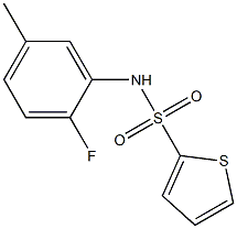 N-(2-fluoro-5-methylphenyl)thiophene-2-sulfonamide 구조식 이미지