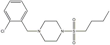 1-butylsulfonyl-4-[(2-chlorophenyl)methyl]piperazine Structure
