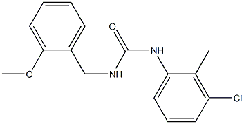 1-(3-chloro-2-methylphenyl)-3-[(2-methoxyphenyl)methyl]urea 구조식 이미지