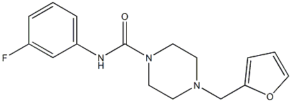 N-(3-fluorophenyl)-4-(furan-2-ylmethyl)piperazine-1-carboxamide 구조식 이미지