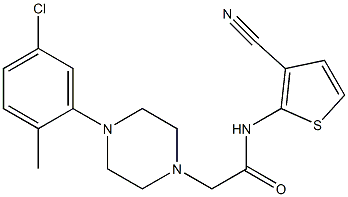 2-[4-(5-chloro-2-methylphenyl)piperazin-1-yl]-N-(3-cyanothiophen-2-yl)acetamide Structure