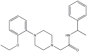 2-[4-(2-ethoxyphenyl)piperazin-1-yl]-N-(1-phenylethyl)acetamide Structure