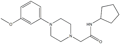 N-cyclopentyl-2-[4-(3-methoxyphenyl)piperazin-1-yl]acetamide 구조식 이미지