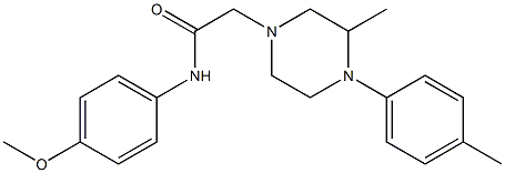 N-(4-methoxyphenyl)-2-[3-methyl-4-(4-methylphenyl)piperazin-1-yl]acetamide 구조식 이미지