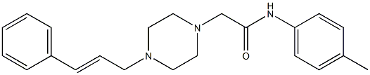 N-(4-methylphenyl)-2-[4-[(E)-3-phenylprop-2-enyl]piperazin-1-yl]acetamide 구조식 이미지