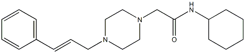 N-cyclohexyl-2-[4-[(E)-3-phenylprop-2-enyl]piperazin-1-yl]acetamide Structure