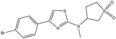 4-(4-bromophenyl)-N-(1,1-dioxothiolan-3-yl)-N-methyl-1,3-thiazol-2-amine 구조식 이미지