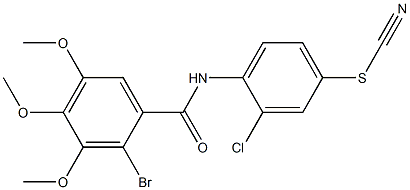 [4-[(2-bromo-3,4,5-trimethoxybenzoyl)amino]-3-chlorophenyl] thiocyanate Structure