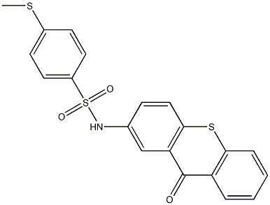 4-methylsulfanyl-N-(9-oxothioxanthen-2-yl)benzenesulfonamide 구조식 이미지